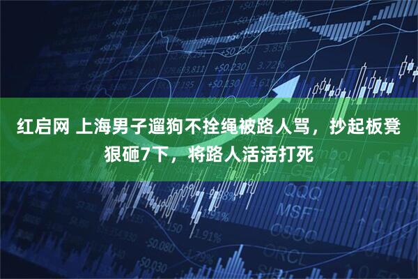 红启网 上海男子遛狗不拴绳被路人骂，抄起板凳狠砸7下，将路人活活打死